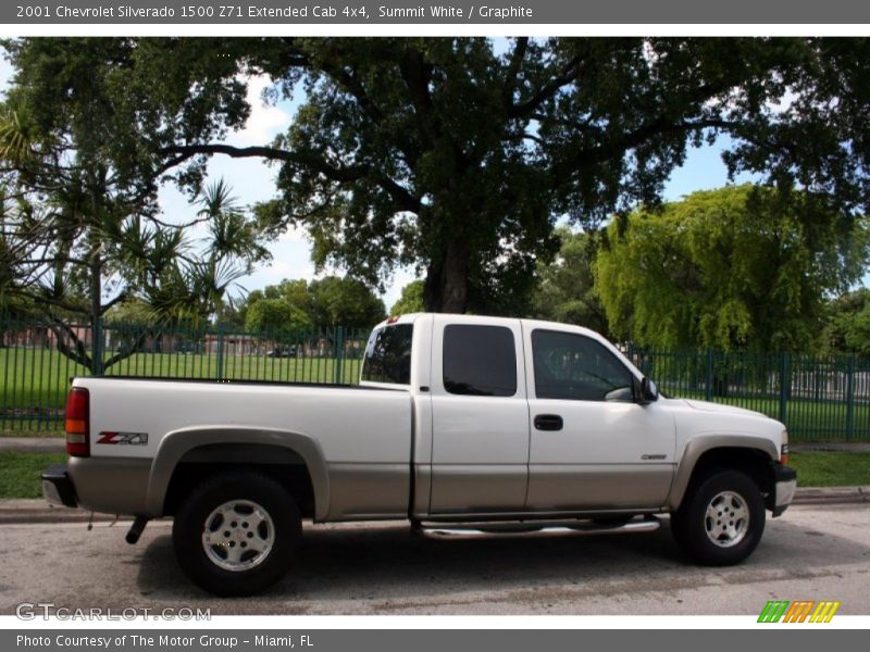 Summit White / Graphite 2001 Chevrolet Silverado 1500 Z71 Extended Cab 4x4