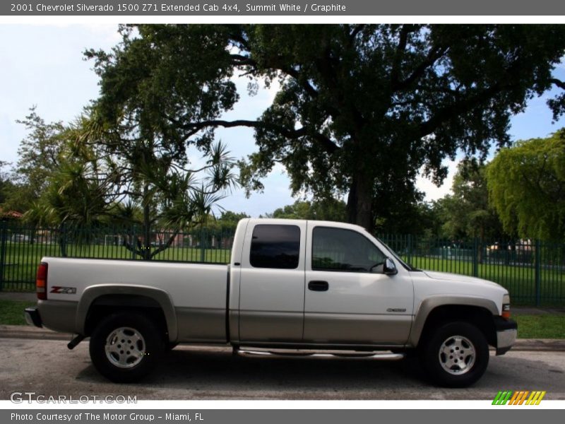 Summit White / Graphite 2001 Chevrolet Silverado 1500 Z71 Extended Cab 4x4