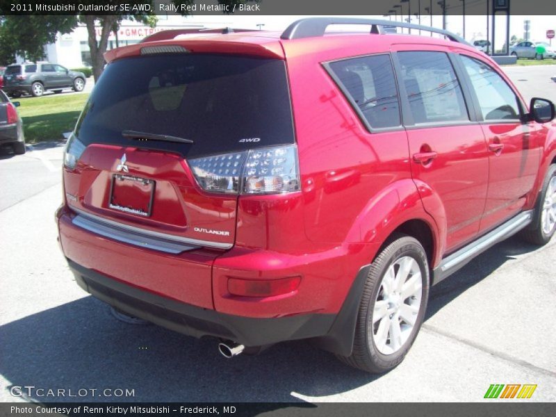 Rally Red Metallic / Black 2011 Mitsubishi Outlander SE AWD