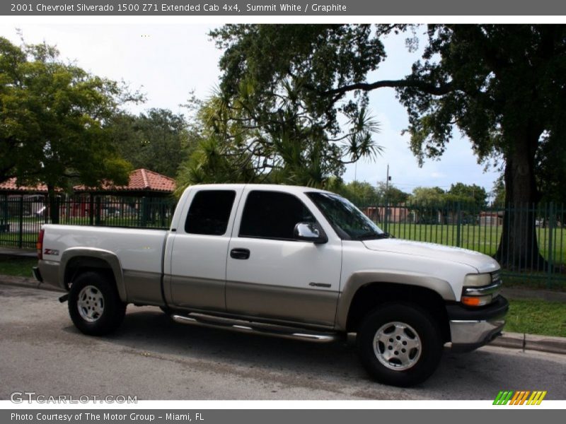 Summit White / Graphite 2001 Chevrolet Silverado 1500 Z71 Extended Cab 4x4