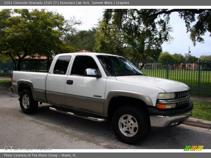 Summit White / Graphite 2001 Chevrolet Silverado 1500 Z71 Extended Cab 4x4