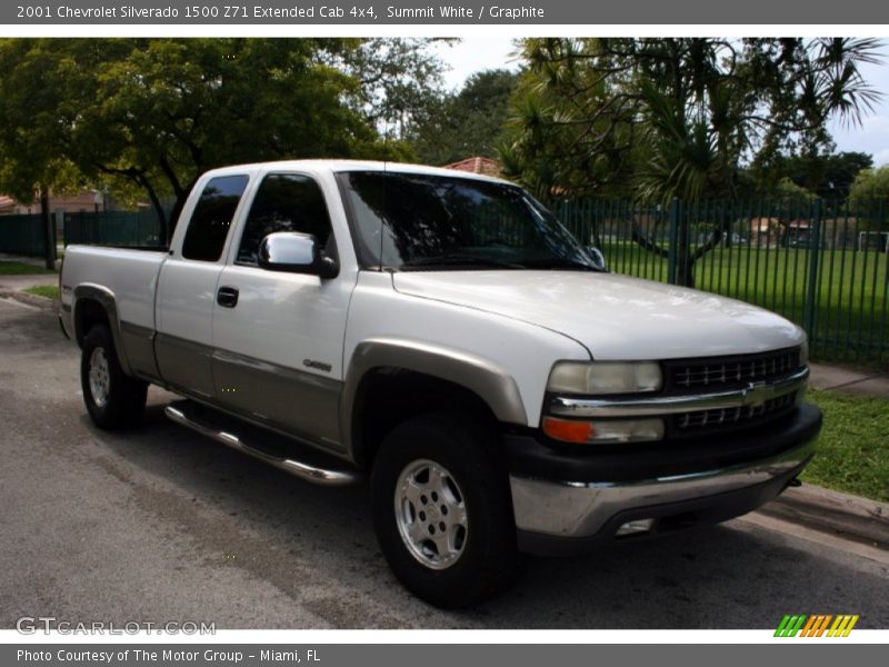 Summit White / Graphite 2001 Chevrolet Silverado 1500 Z71 Extended Cab 4x4