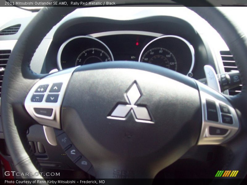 Rally Red Metallic / Black 2011 Mitsubishi Outlander SE AWD