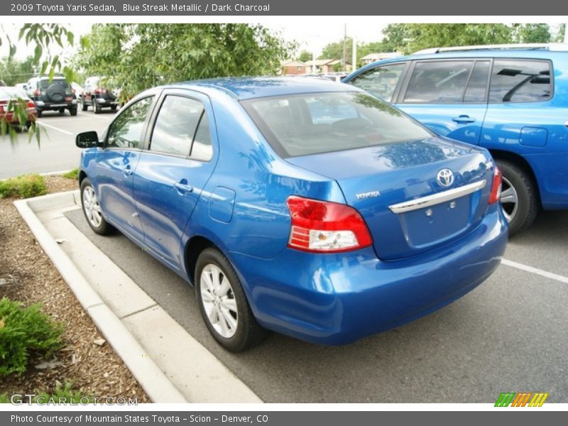 Blue Streak Metallic / Dark Charcoal 2009 Toyota Yaris Sedan