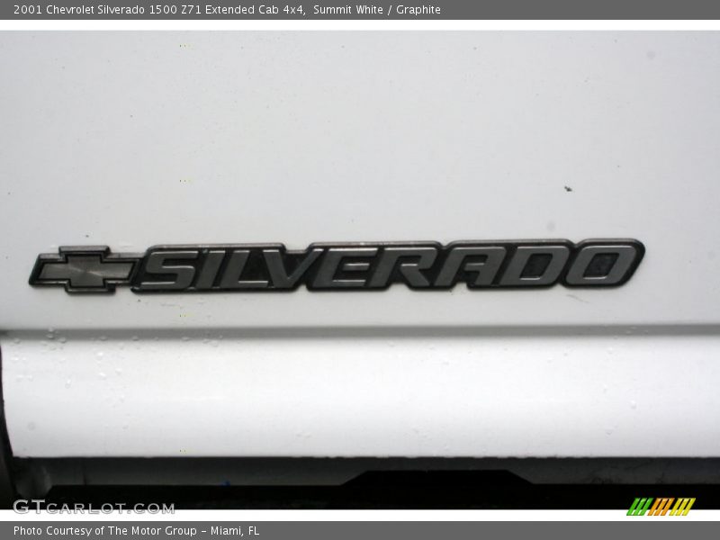Summit White / Graphite 2001 Chevrolet Silverado 1500 Z71 Extended Cab 4x4