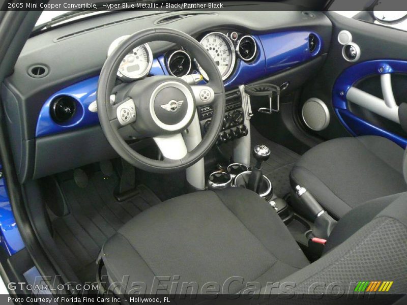 Hyper Blue Metallic / Black/Panther Black 2005 Mini Cooper Convertible