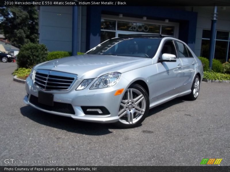 Iridium Silver Metallic / Black 2010 Mercedes-Benz E 550 4Matic Sedan