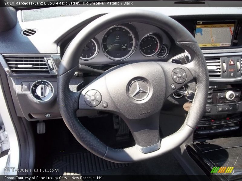 Iridium Silver Metallic / Black 2010 Mercedes-Benz E 550 4Matic Sedan