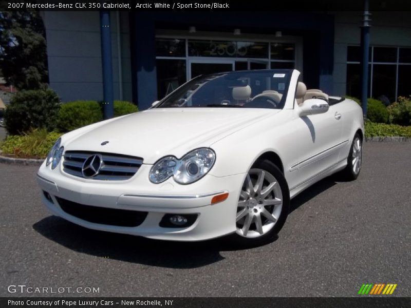 Arctic White / Sport Stone/Black 2007 Mercedes-Benz CLK 350 Cabriolet