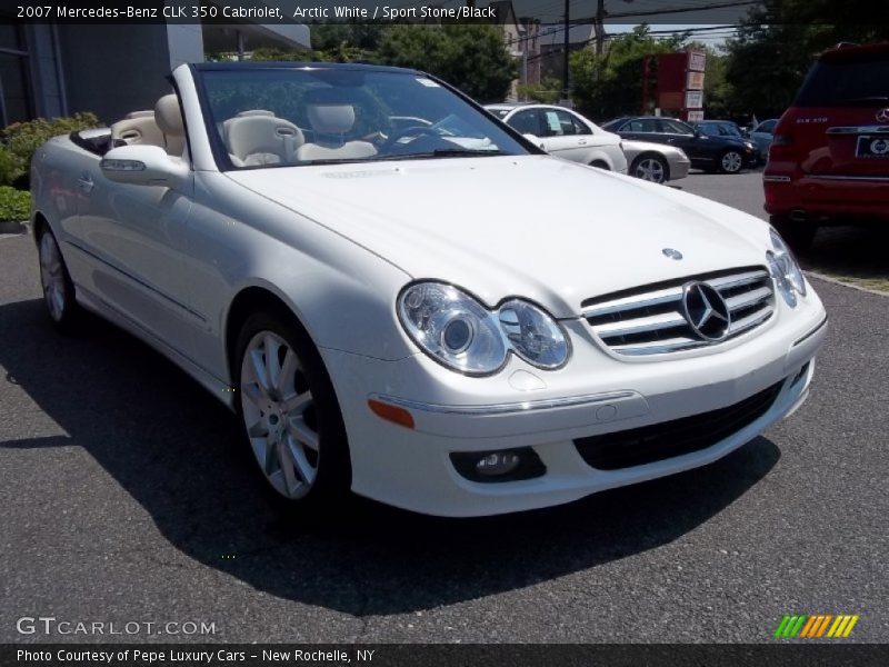 Arctic White / Sport Stone/Black 2007 Mercedes-Benz CLK 350 Cabriolet