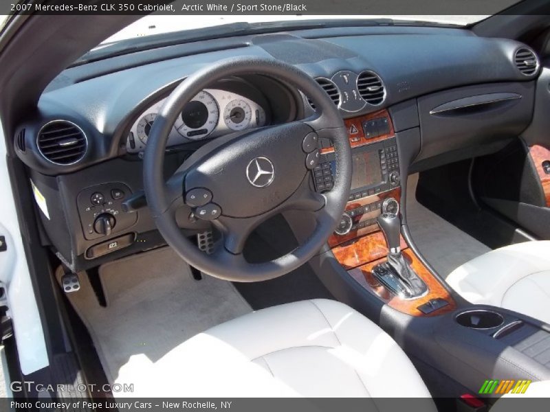 Arctic White / Sport Stone/Black 2007 Mercedes-Benz CLK 350 Cabriolet
