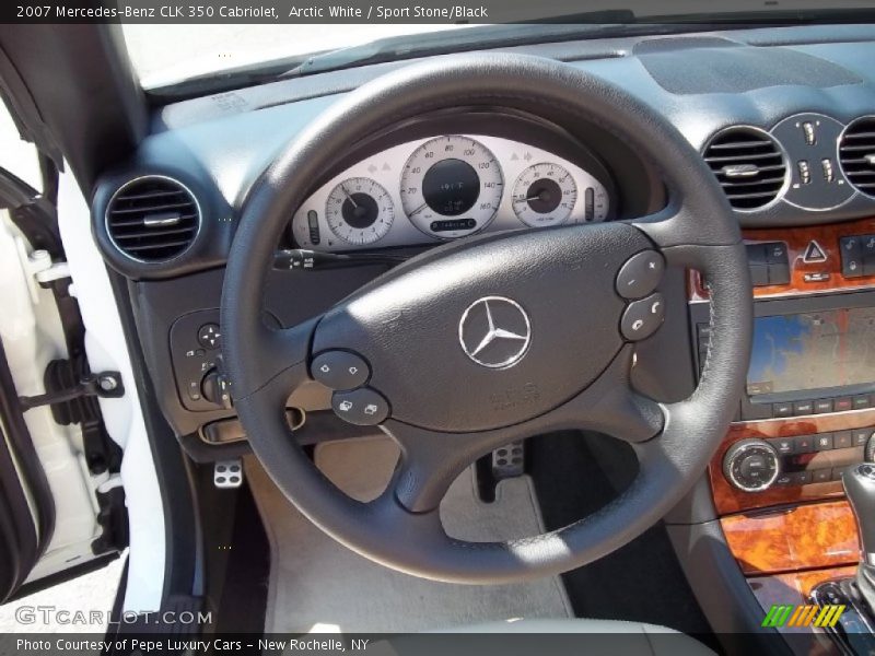 Arctic White / Sport Stone/Black 2007 Mercedes-Benz CLK 350 Cabriolet