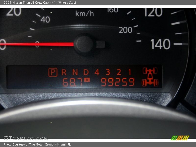 White / Steel 2005 Nissan Titan LE Crew Cab 4x4