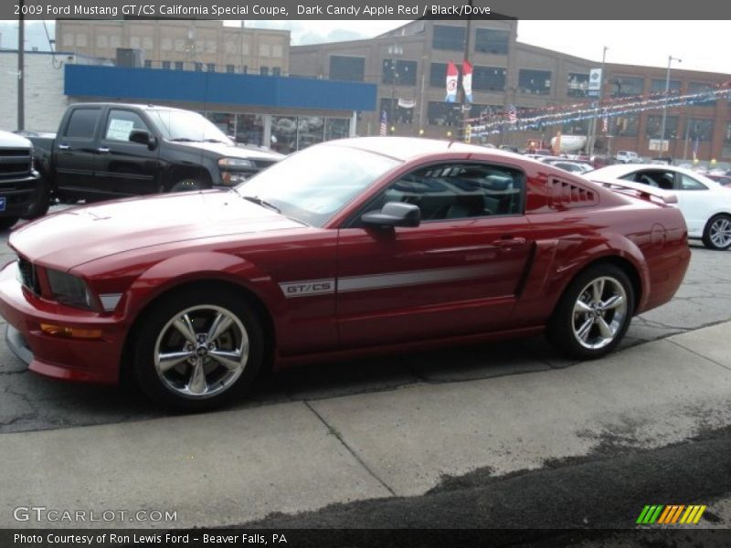 Dark Candy Apple Red / Black/Dove 2009 Ford Mustang GT/CS California Special Coupe