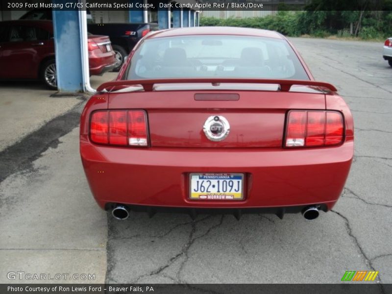 Dark Candy Apple Red / Black/Dove 2009 Ford Mustang GT/CS California Special Coupe