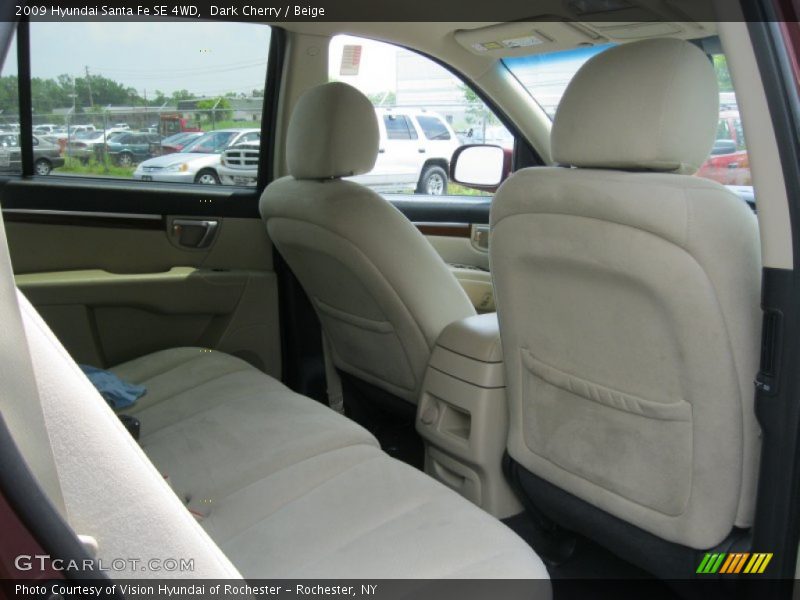 Dark Cherry / Beige 2009 Hyundai Santa Fe SE 4WD
