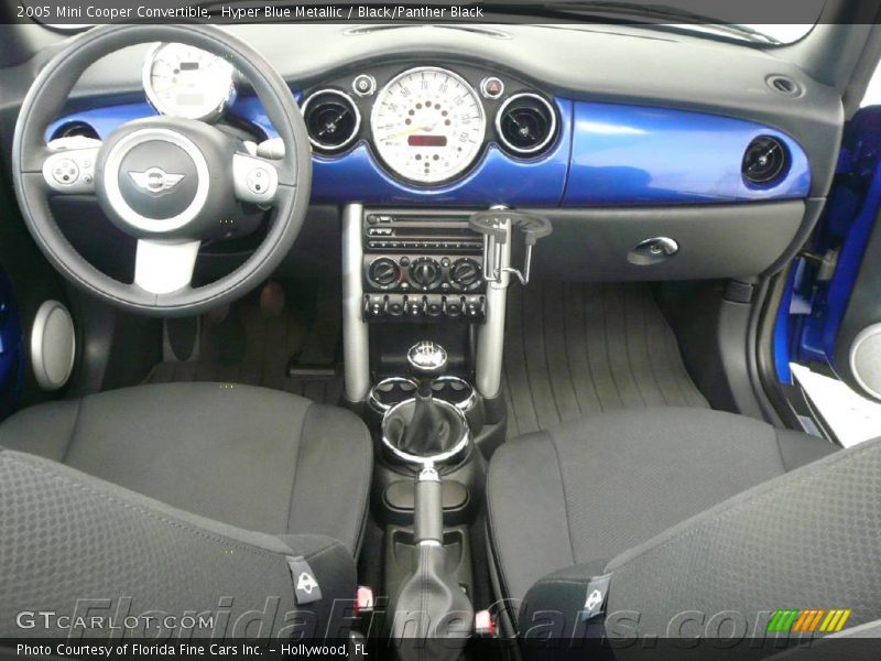 Hyper Blue Metallic / Black/Panther Black 2005 Mini Cooper Convertible