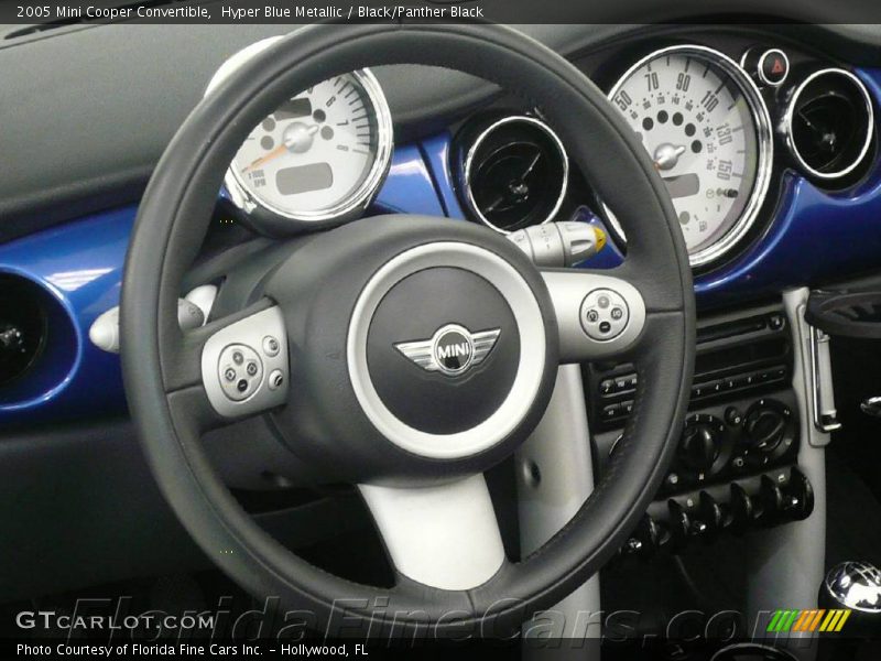 Hyper Blue Metallic / Black/Panther Black 2005 Mini Cooper Convertible