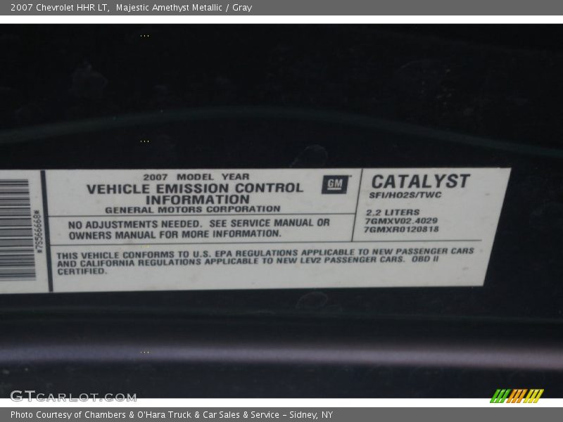 Majestic Amethyst Metallic / Gray 2007 Chevrolet HHR LT