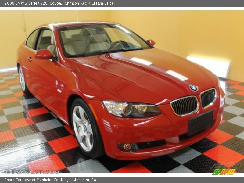 Crimson Red / Cream Beige 2008 BMW 3 Series 328i Coupe