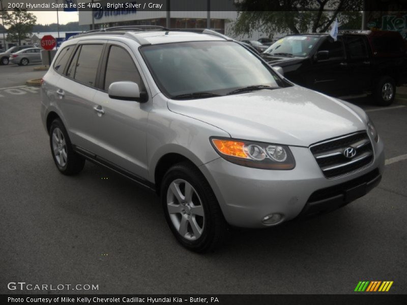Bright Silver / Gray 2007 Hyundai Santa Fe SE 4WD
