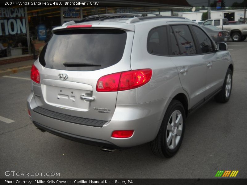 Bright Silver / Gray 2007 Hyundai Santa Fe SE 4WD