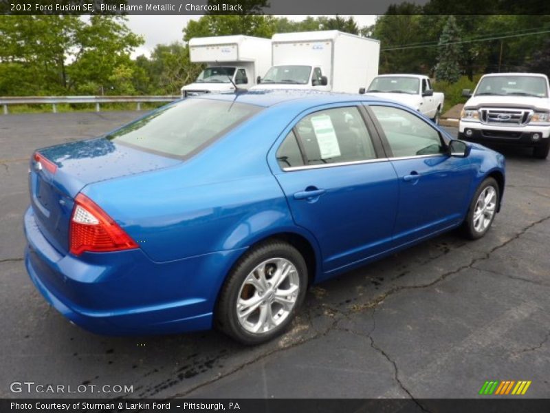 Blue Flame Metallic / Charcoal Black 2012 Ford Fusion SE