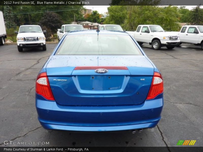 Blue Flame Metallic / Charcoal Black 2012 Ford Fusion SE