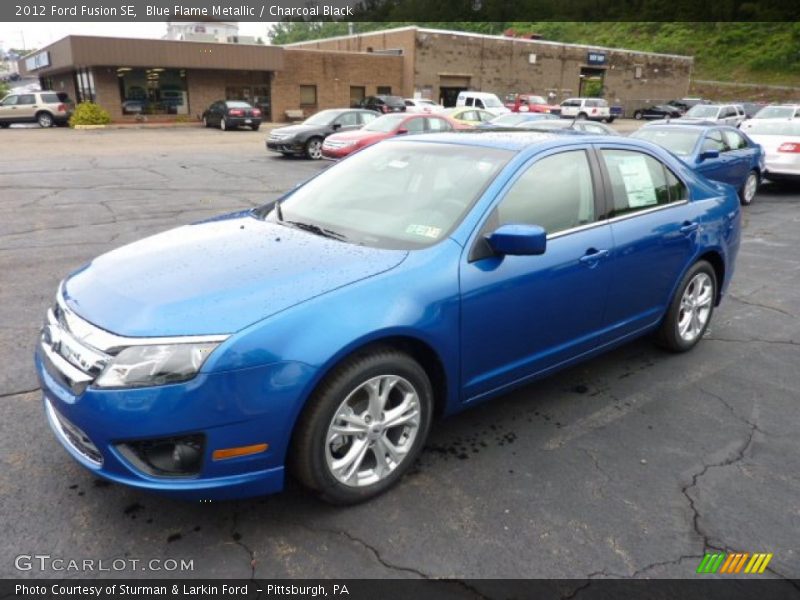 Blue Flame Metallic / Charcoal Black 2012 Ford Fusion SE