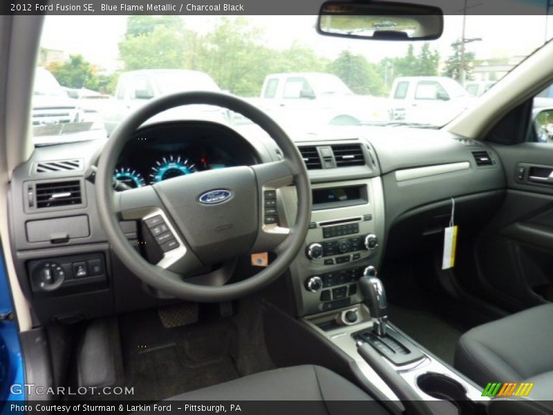 Blue Flame Metallic / Charcoal Black 2012 Ford Fusion SE