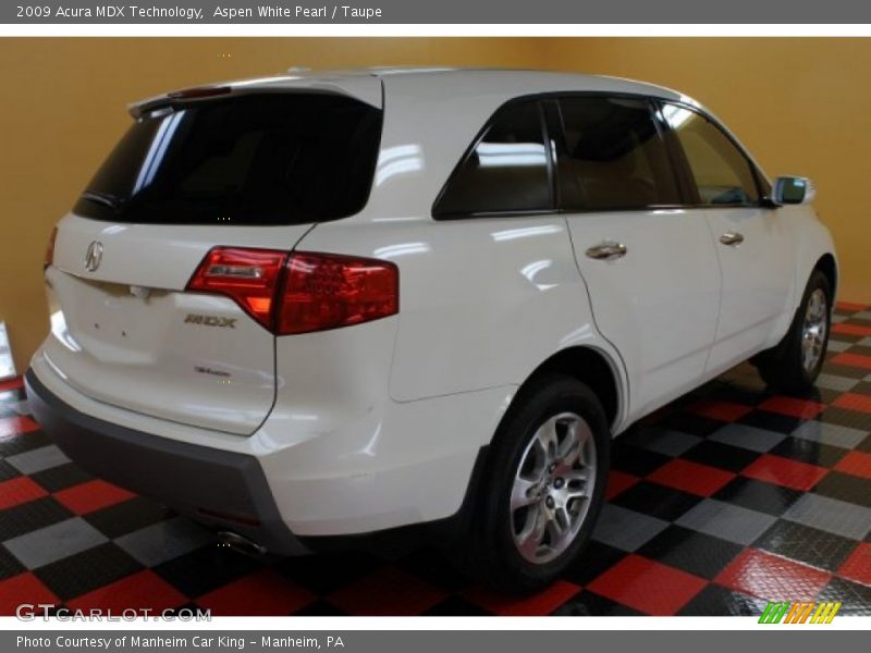 Aspen White Pearl / Taupe 2009 Acura MDX Technology