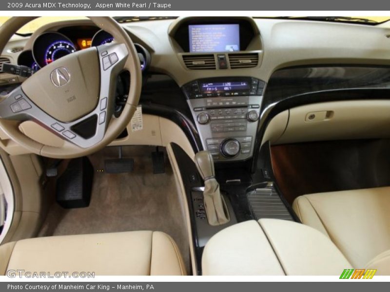 Aspen White Pearl / Taupe 2009 Acura MDX Technology