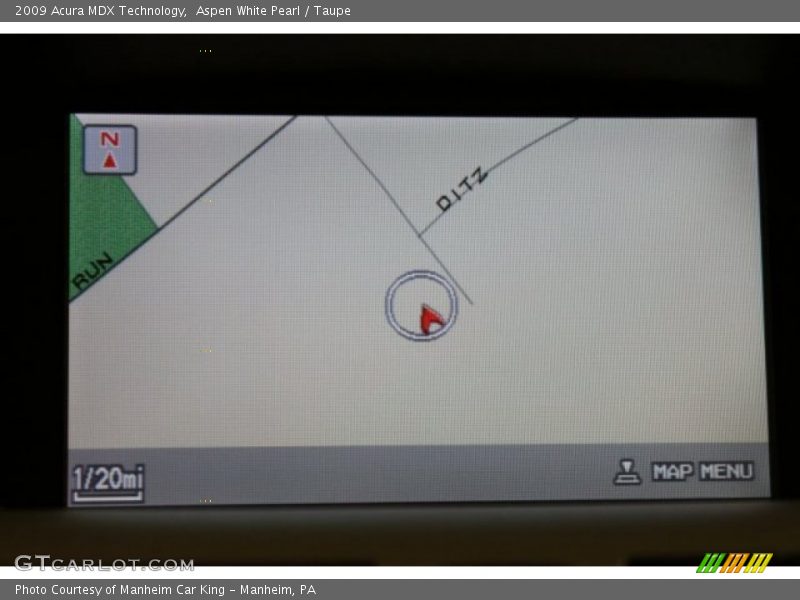 Aspen White Pearl / Taupe 2009 Acura MDX Technology