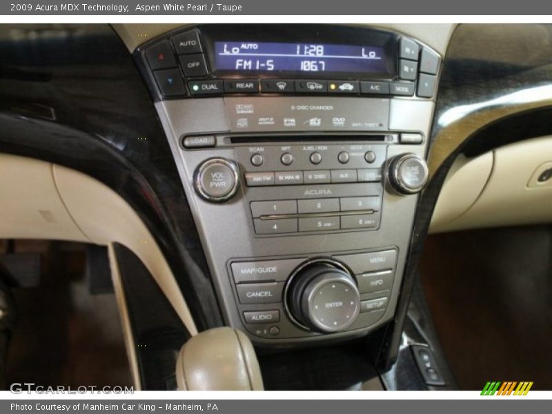 Aspen White Pearl / Taupe 2009 Acura MDX Technology