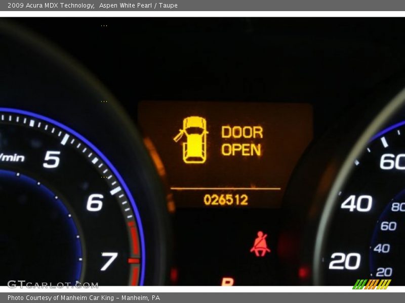 Aspen White Pearl / Taupe 2009 Acura MDX Technology