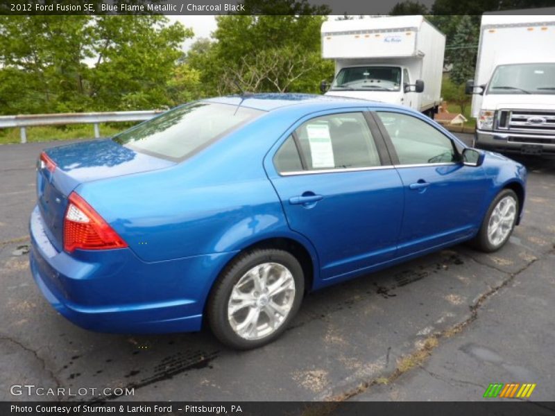 Blue Flame Metallic / Charcoal Black 2012 Ford Fusion SE