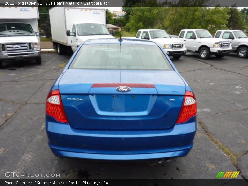 Blue Flame Metallic / Charcoal Black 2012 Ford Fusion SE