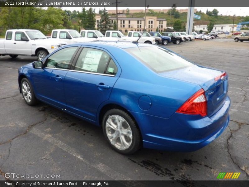Blue Flame Metallic / Charcoal Black 2012 Ford Fusion SE
