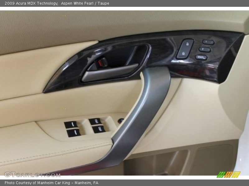 Aspen White Pearl / Taupe 2009 Acura MDX Technology