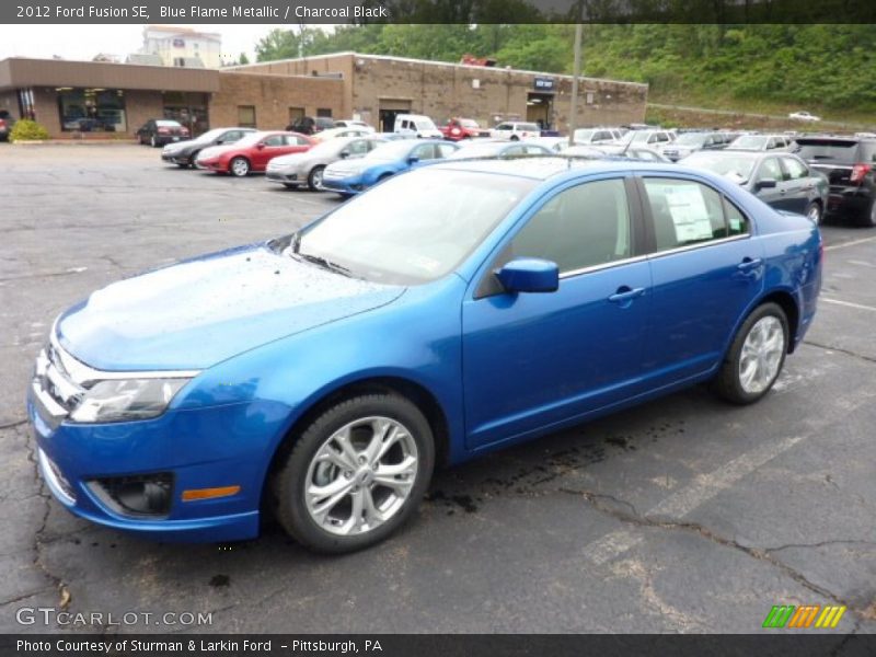 Blue Flame Metallic / Charcoal Black 2012 Ford Fusion SE