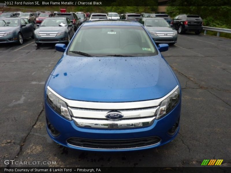 Blue Flame Metallic / Charcoal Black 2012 Ford Fusion SE