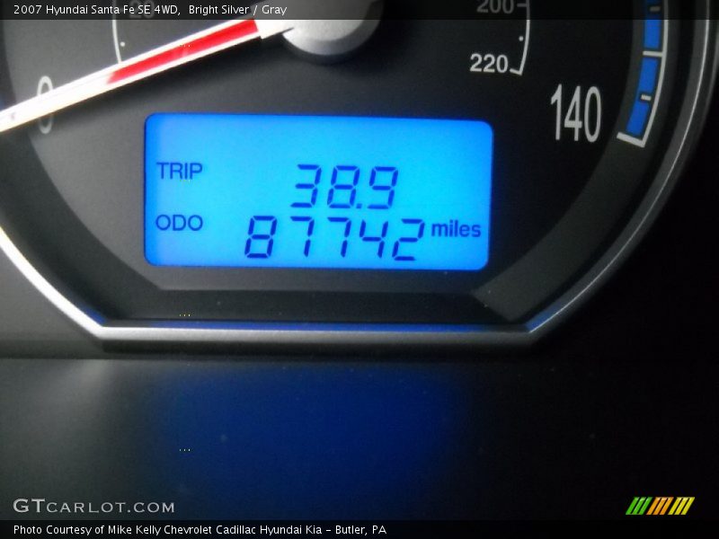 Bright Silver / Gray 2007 Hyundai Santa Fe SE 4WD