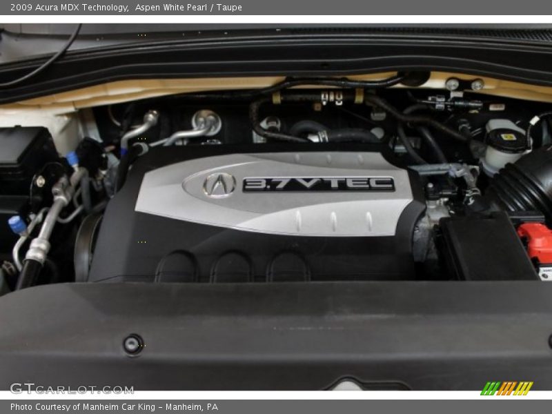 Aspen White Pearl / Taupe 2009 Acura MDX Technology