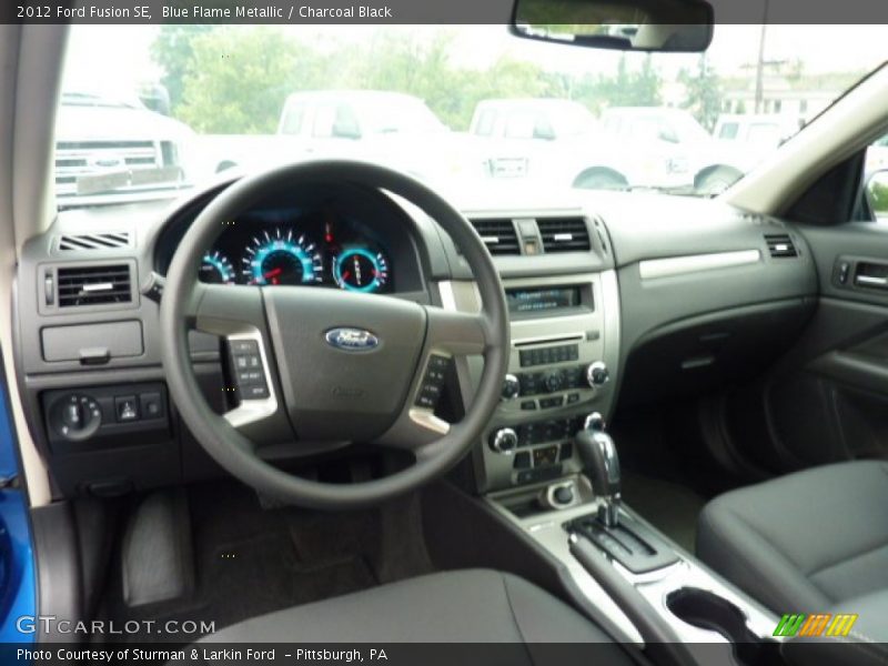 Blue Flame Metallic / Charcoal Black 2012 Ford Fusion SE