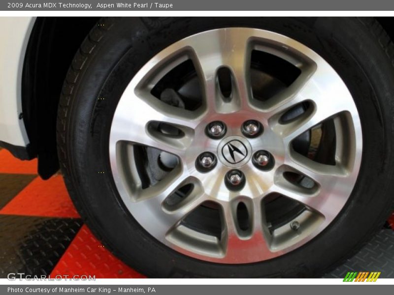Aspen White Pearl / Taupe 2009 Acura MDX Technology