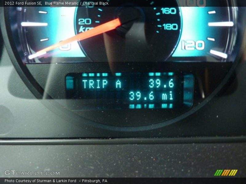 Blue Flame Metallic / Charcoal Black 2012 Ford Fusion SE