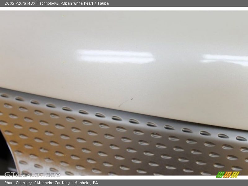 Aspen White Pearl / Taupe 2009 Acura MDX Technology