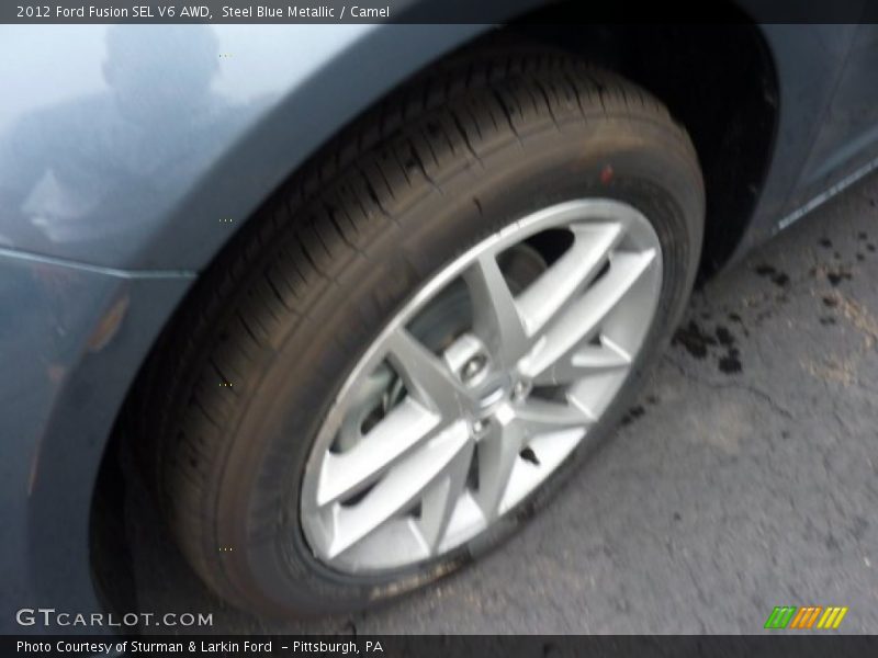 Steel Blue Metallic / Camel 2012 Ford Fusion SEL V6 AWD