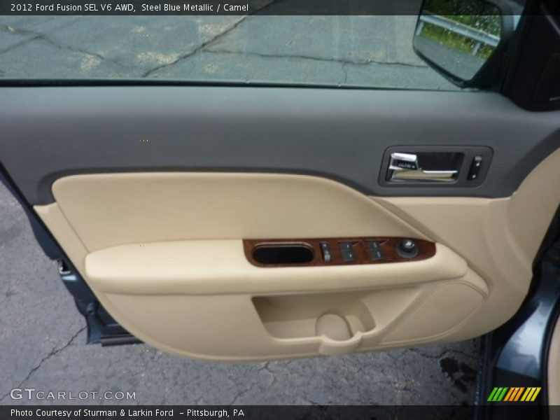 Steel Blue Metallic / Camel 2012 Ford Fusion SEL V6 AWD