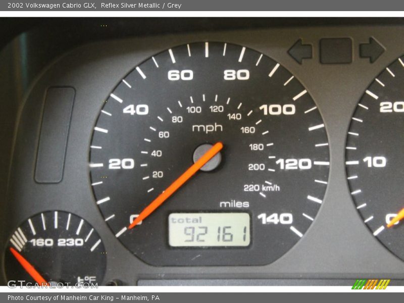 Reflex Silver Metallic / Grey 2002 Volkswagen Cabrio GLX